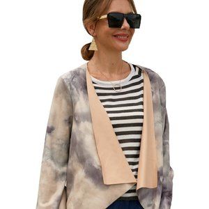 Lilly Clothing Tie Dye Suede LEATHER Jacket -S,M,L